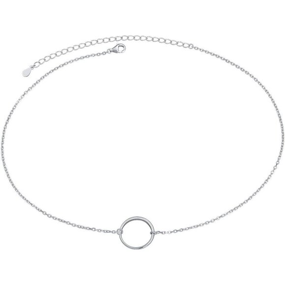 Sterling Silver Dainty Choker Necklace Adjustable 13-16 inches Perfect Gift for - Picture 1 of 7